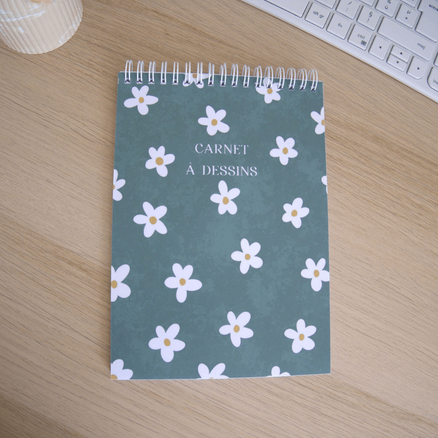 Carnet à dessins Fleuri