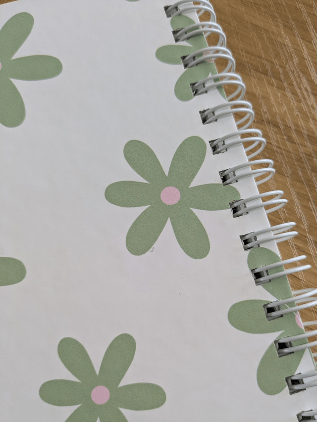 Carnet A6 Fleurs vertes - REF613