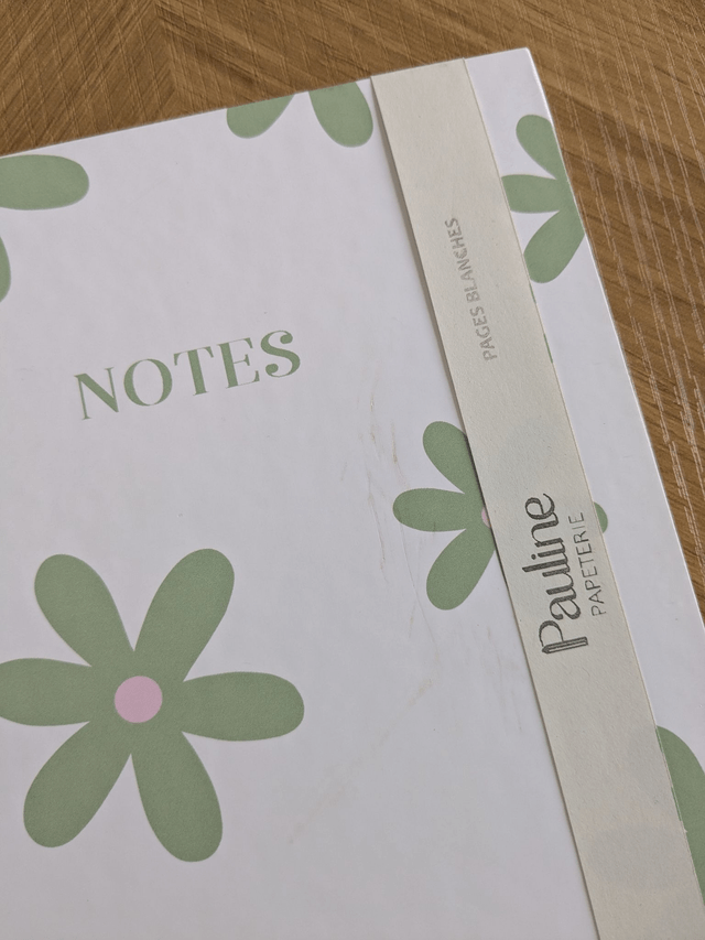 Carnet A5 Fleurs vertes - REF606