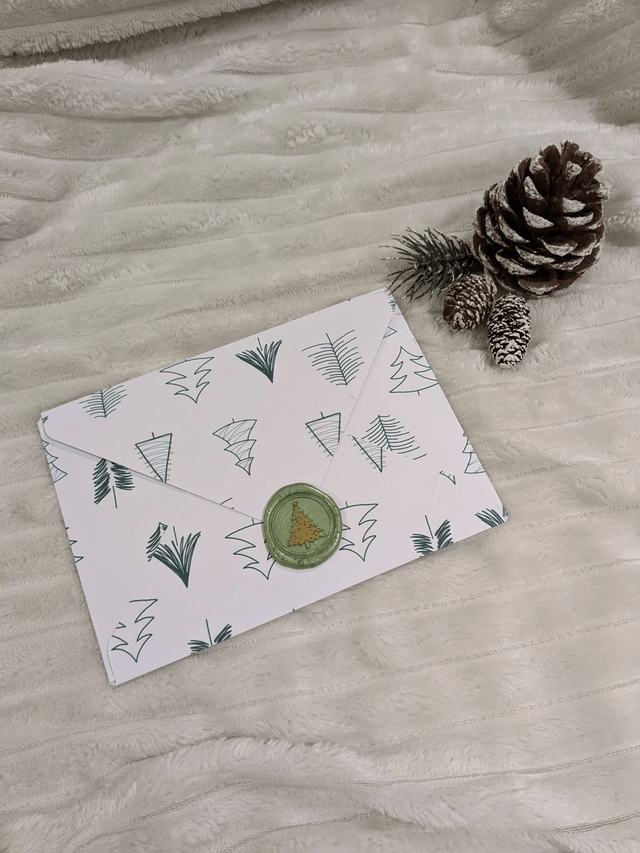 Carte de noël Sapins