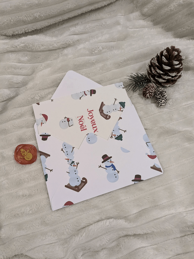 Carte de noël Bonhomme de neige