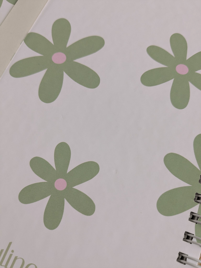 Carnet A5 Fleurs vertes - REF606