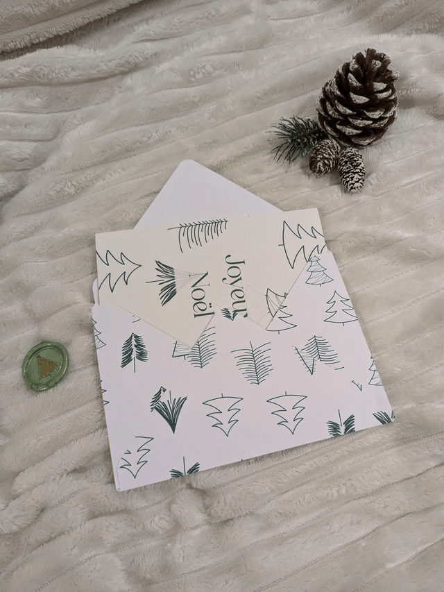 Carte de noël Sapins