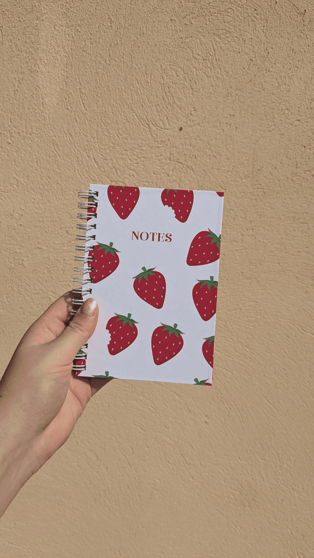 Carnet A6 Fraises
