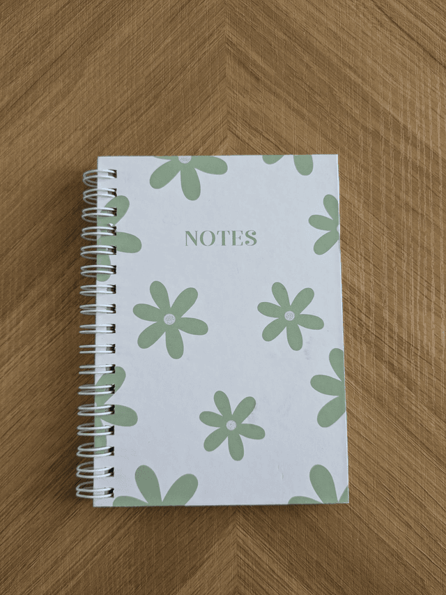 Carnet A6 Fleurs vertes - REF613